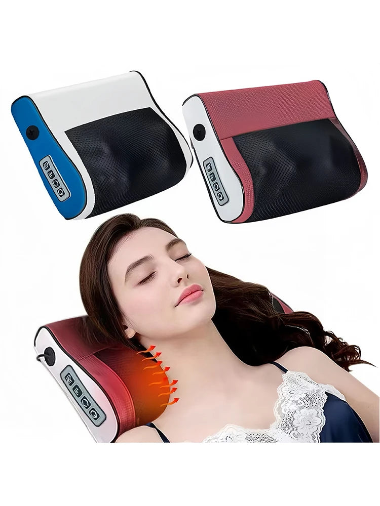 Multi functional neck and shoulder massager, a household neck and back kneading tool with 6 adjustable hot compress massage func