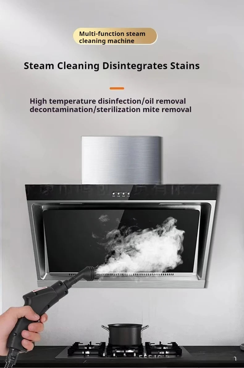 220V EU Plug High-Temperature Steam Cleaner for Home Car Deep Cleaning Kitchen Hood & Air Con Sterilization Appliance