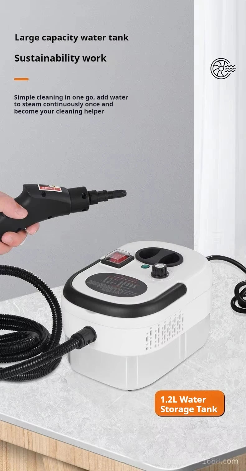 220V EU Plug High-Temperature Steam Cleaner for Home Car Deep Cleaning Kitchen Hood & Air Con Sterilization Appliance