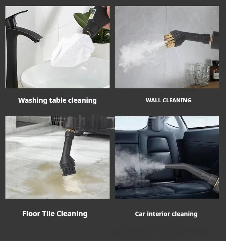 220V EU Plug High-Temperature Steam Cleaner for Home Car Deep Cleaning Kitchen Hood & Air Con Sterilization Appliance
