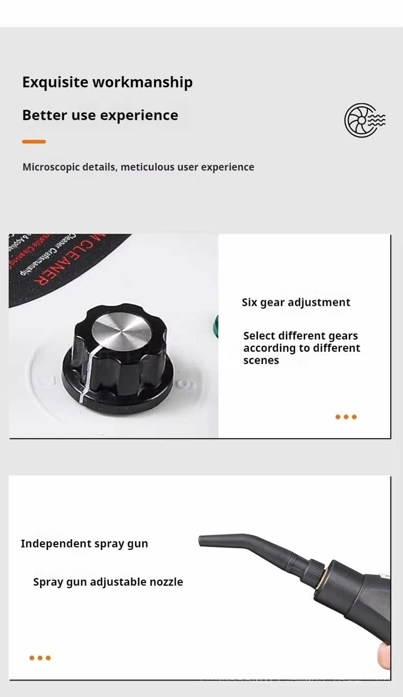 220V EU Plug High-Temperature Steam Cleaner for Home Car Deep Cleaning Kitchen Hood & Air Con Sterilization Appliance