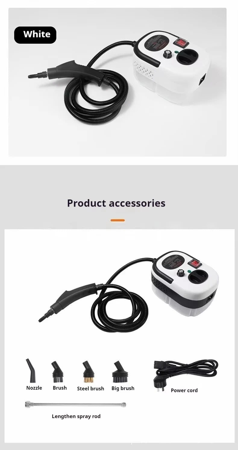 220V EU Plug High-Temperature Steam Cleaner for Home Car Deep Cleaning Kitchen Hood & Air Con Sterilization Appliance