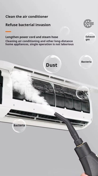220V EU Plug High-Temperature Steam Cleaner for Home Car Deep Cleaning Kitchen Hood & Air Con Sterilization Appliance