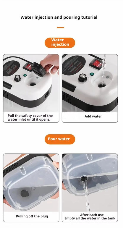 220V EU Plug High-Temperature Steam Cleaner for Home Car Deep Cleaning Kitchen Hood & Air Con Sterilization Appliance