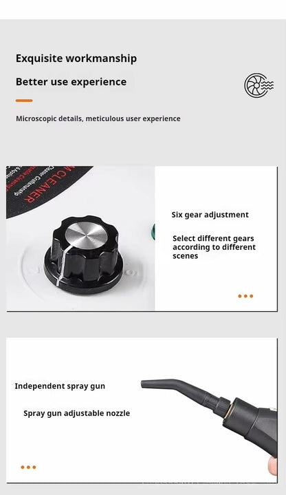 220V EU Plug High-Temperature Steam Cleaner for Home Car Deep Cleaning Kitchen Hood & Air Con Sterilization Appliance